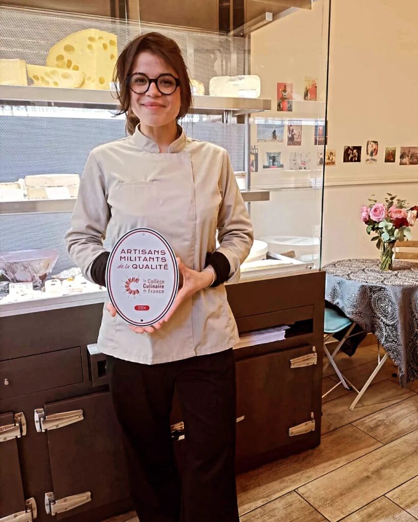 naira et sa plaque du collège culinaire de france